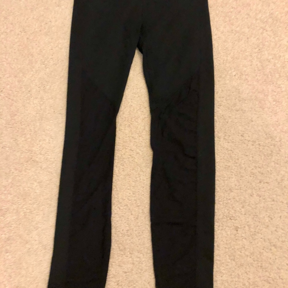 Fabletics Womans Black Capri Mesh Accents Medium